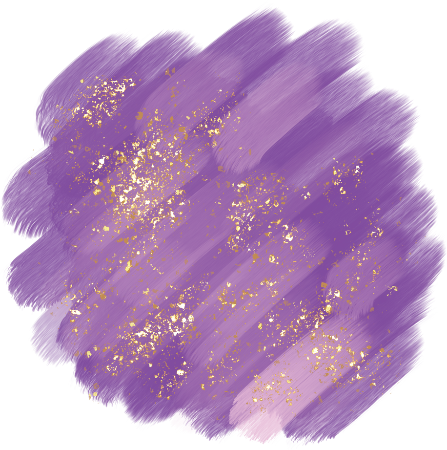 Purple brushstrokes with glitter